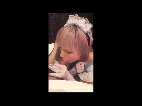❤️ 日本偶像 [mayuka]，法國女僕服裝，第 1 部分，口交和用乳液混蛋 色情 在我們